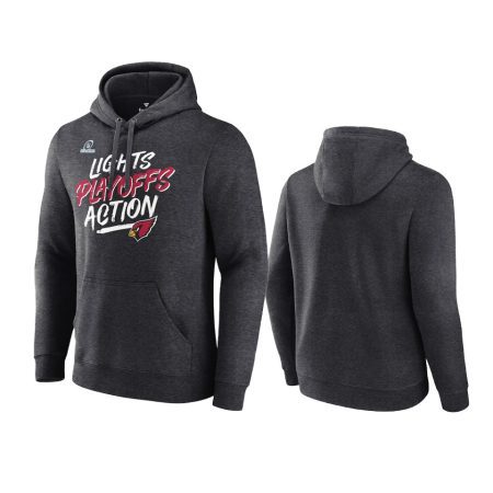 Arizona Cardinals Charcoal 2021 NFL Playoffs Lights Action Hoodie