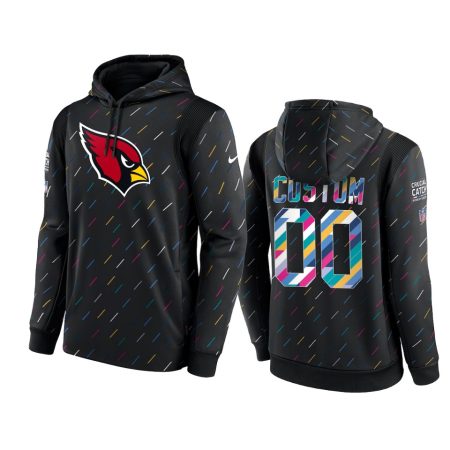 Arizona Cardinals Custom Charcoal 2021 NFL Crucial Catch Therma Pullover Hoodie