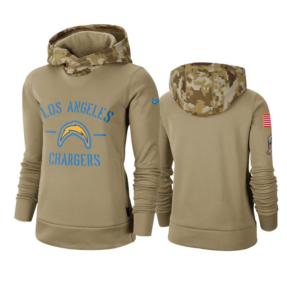 Los Angeles Chargers Khaki 2019 Salute to Service Therma Pullover Hoodie 1 chargers khaki 2019 salute to service pullover hoodie