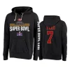 Charvarius Ward San Francisco 49ers Heather Black Super Bowl LVIII Tri-Blend Pullover Hoodie 3 charvarius ward 49ers heather black super bowl lviii tri blend hoodie