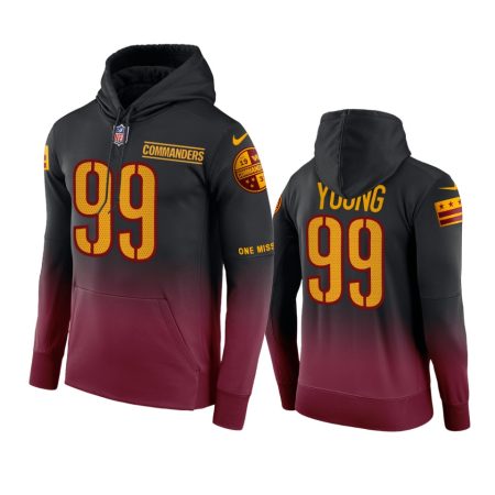 Washington Commanders Chase Young Burgundy Color Crash Hoodie