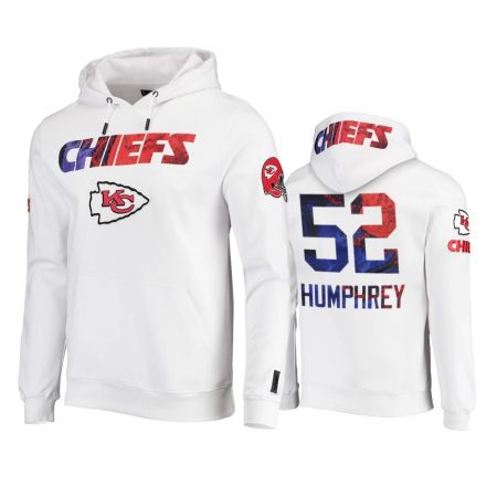 Kansas City Chiefs Creed Humphrey White Americana Pullover Hoodie