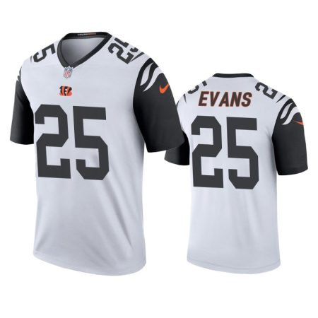 Cincinnati Bengals Chris Evans White Color Rush Legend Jersey