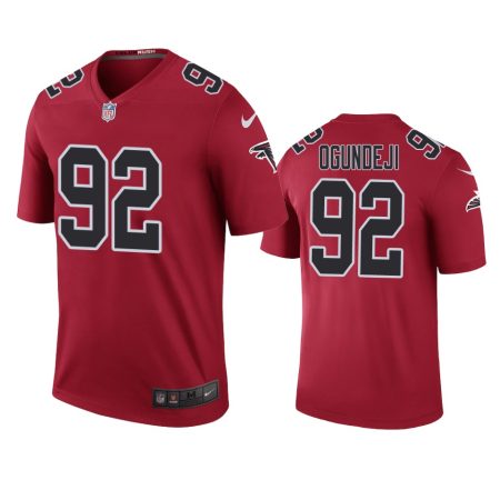 Atlanta Falcons Adetokunbo Ogundeji Red Color Rush Legend Jersey