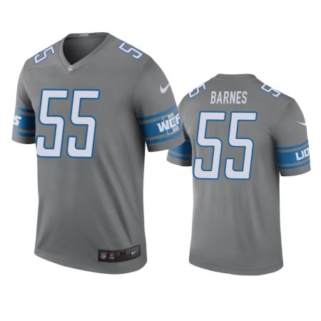 Detroit Lions Derrick Barnes Steel Color Rush Legend Jersey