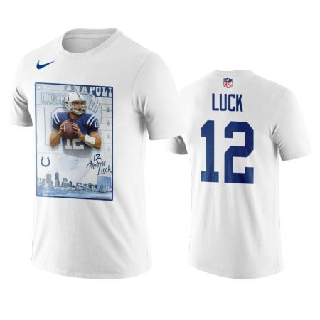 Indianapolis Colts Andrew Luck White Player Graphic T-Shirt