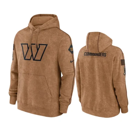 Washington Commanders Brown 2023 Salute To Service Club Hoodie
