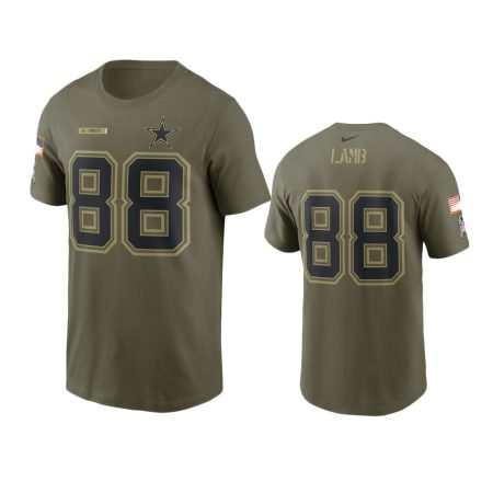 Dallas Cowboys CeeDee Lamb Camo 2021 Salute To Service T-Shirt
