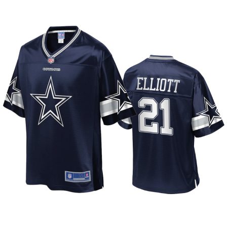 Dallas Cowboys Ezekiel Elliott Navy Icon Jersey - Men's