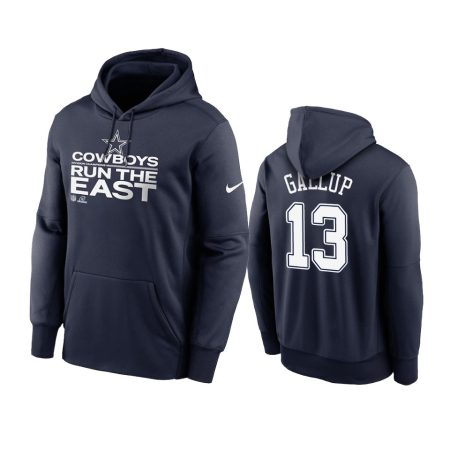 Dallas Cowboys Michael Gallup Navy 2021 NFC East Division Champions Trophy Hoodie