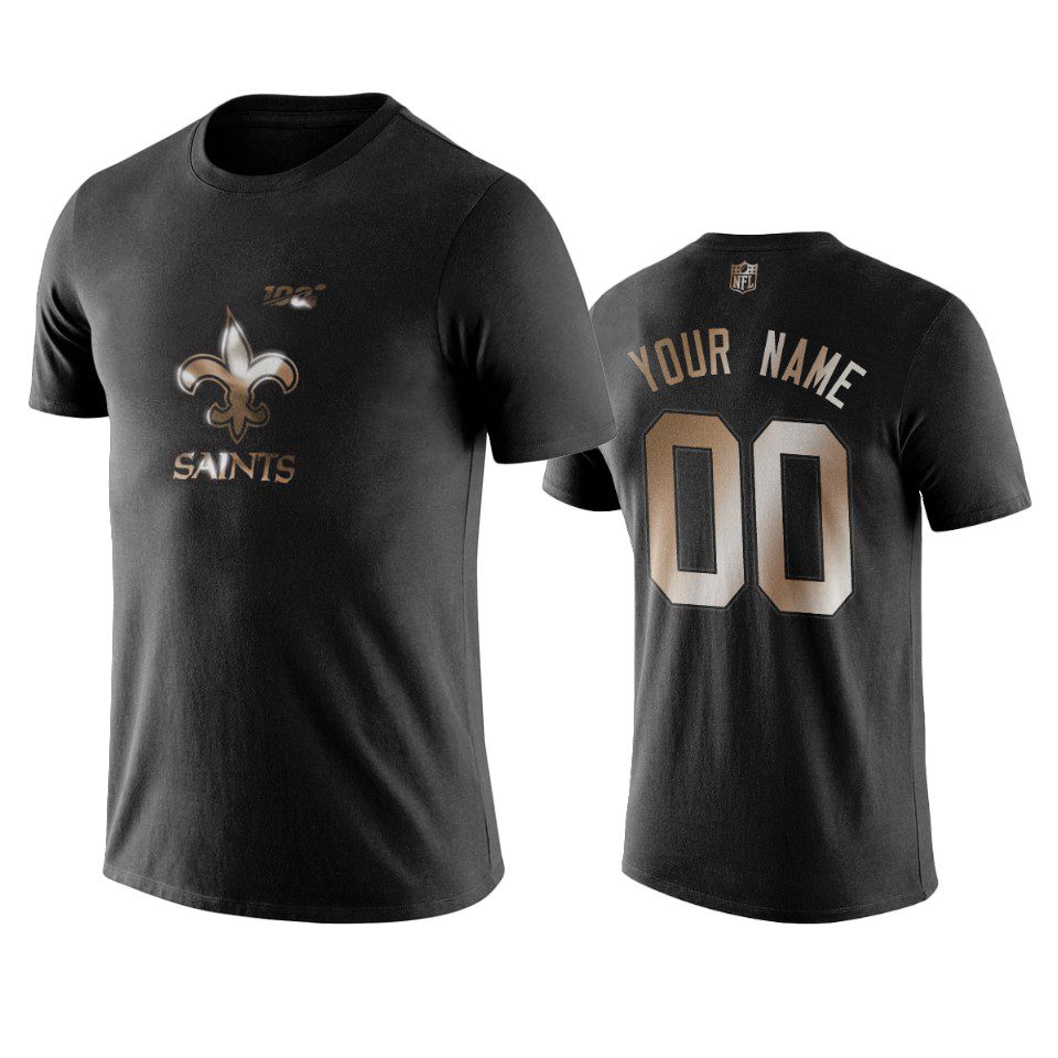 Black Golden 100th Season Name & Number Custom T-Shirt 1 custom black golden 100th season t shirt 2a
