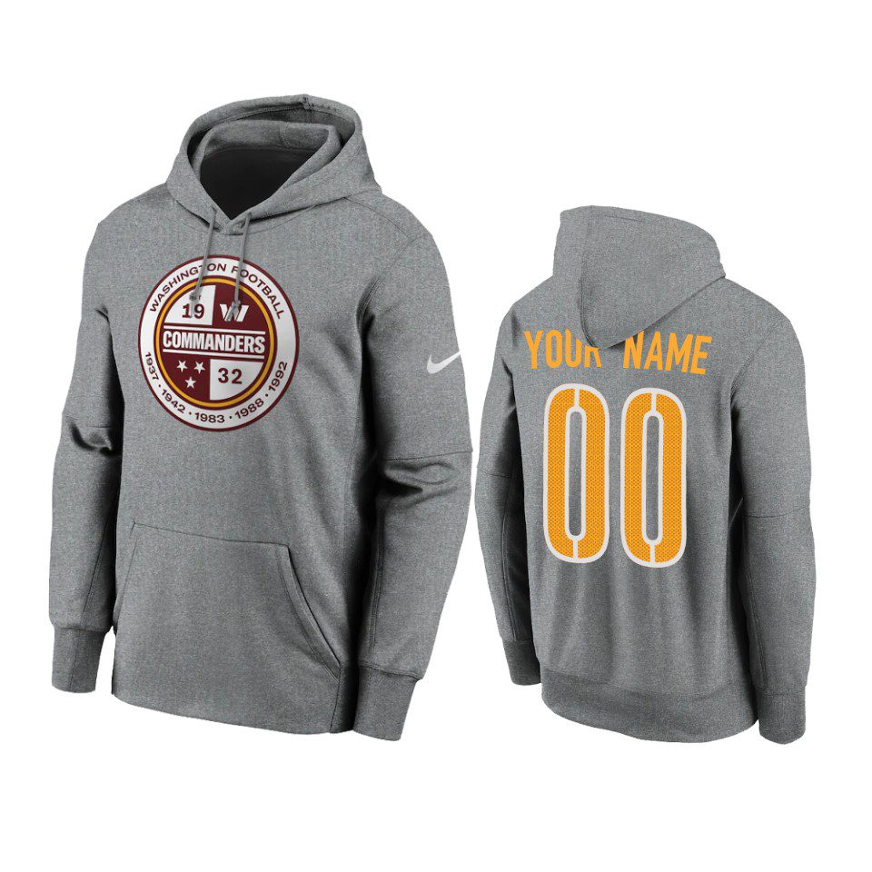 Washington Commanders Custom Charcoal Therma Pullover Hoodie 1 custom commanders charcoal therma hoodie