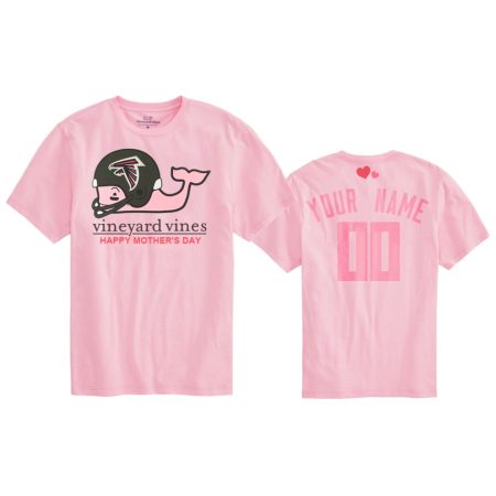 Women's Atlanta Falcons Custom Pink Mother's Day T-Shirt