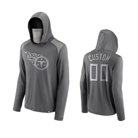 Custom Tennessee Titans Gray Rally On Transitional Face Covering with Face Covering Hoodie