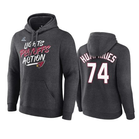 Arizona Cardinals D.J. Humphries Charcoal 2021 NFL Playoffs Lights Action Hoodie