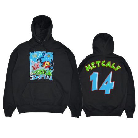 Men's NFL Junk Food D.K. Metcalf Seahawks SpongeBob x King Saladeen Black Teams Pullover Hoodie