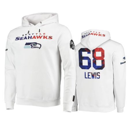 Seattle Seahawks Damien Lewis White Americana Pullover Hoodie