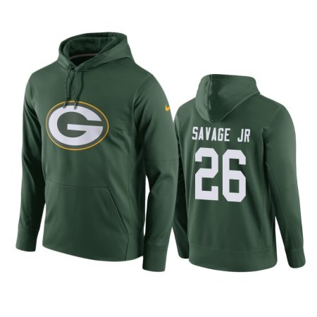 Green Bay Packers Darnell Savage Jr. Green Circuit Logo Essential Performance Hoodie
