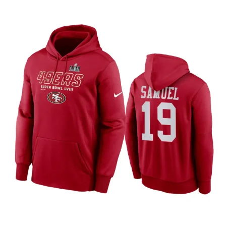 San Francisco 49ers Deebo Samuel Scarlet Super Bowl LVIII Hometown Pullover Hoodie