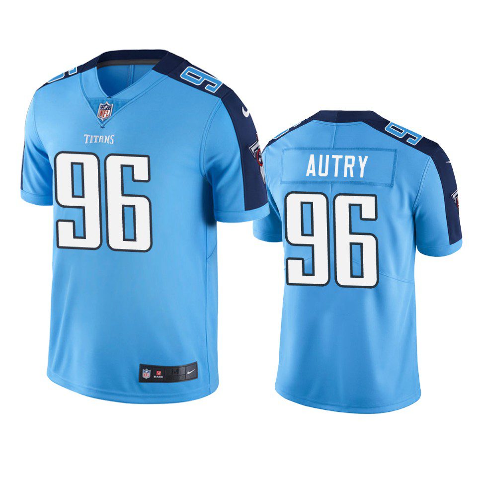 Denico Autry Tennessee Titans Light Blue Vapor Limited Jersey 1 denico autry titans light blue vapor jersey