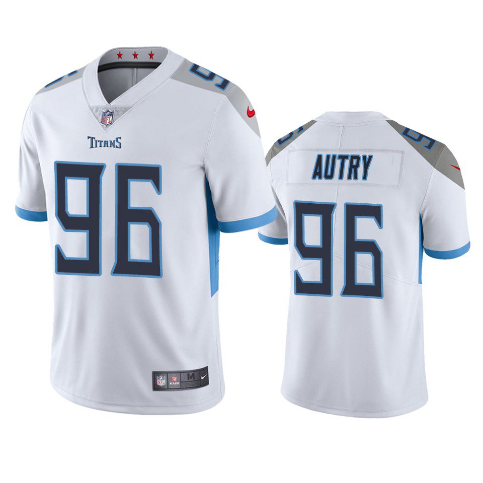 Denico Autry Tennessee Titans White Vapor Limited Jersey 1 denico autry titans white vapor jersey
