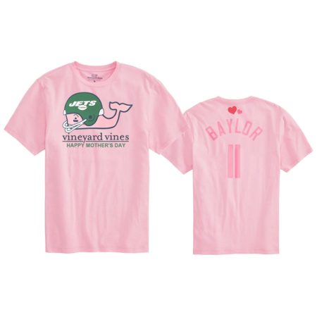 Women's New York Jets Denzel Mims Pink 2020 Mother's Day T-Shirt