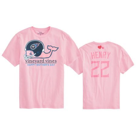Women's Tennessee Titans Derrick Henry Pink Mother's Day T-Shirt