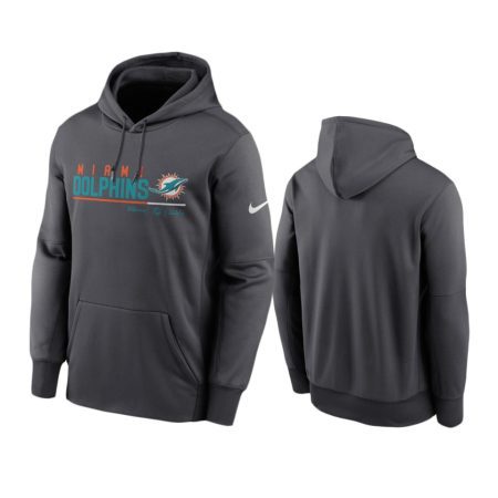 Miami Dolphins Anthracite Prime Logo Name Split Hoodie