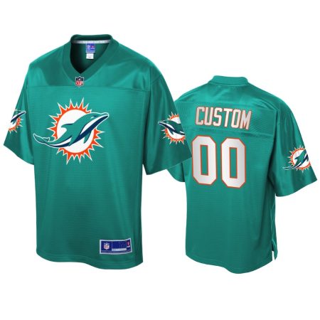 Miami Dolphins Custom Aqua Icon Jersey - Men's
