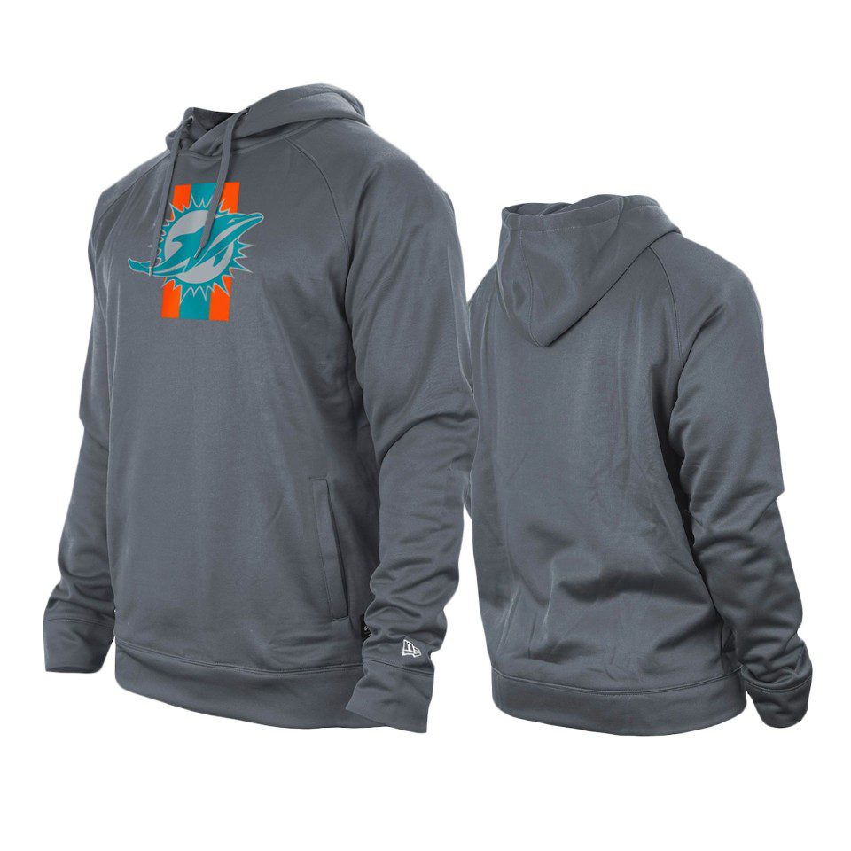 Miami Dolphins Gray Training Camp Raglan Pullover Hoodie 1 dolphins gray training camp raglan hoodie