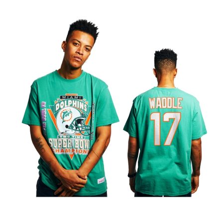 Miami Dolphins Jaylen Waddle Aqua Super Bowl Champions Vintage T-Shirt