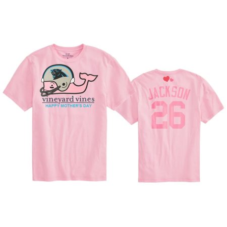 Women's Carolina Panthers Donte Jackson Pink Mother's Day T-Shirt