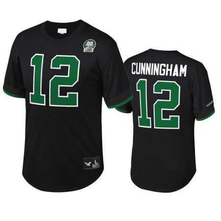 Philadelphia Eagles Randall Cunningham Black Retired Player Name Number Mesh T-Shirt