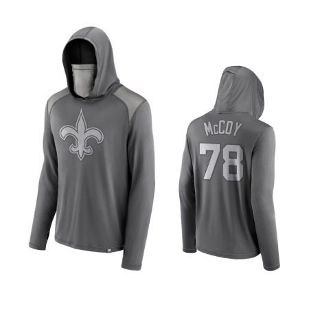 Erik McCoy New Orleans Saints Gray Rally On Transitional Face Covering Pullover Hoodie
