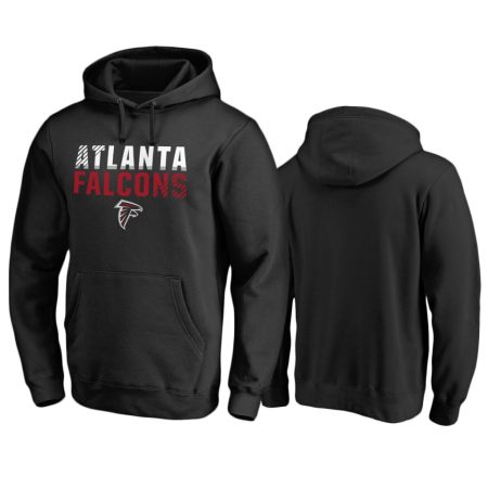 Atlanta Falcons Black Iconic Fade Out Pullover Hoodie