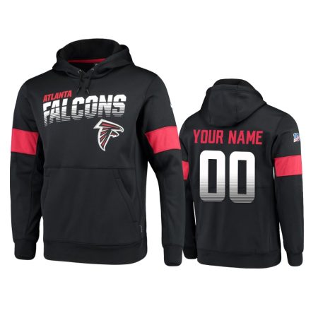 Atlanta Falcons Custom Black 100th Season Sideline Team Logo Hoodie