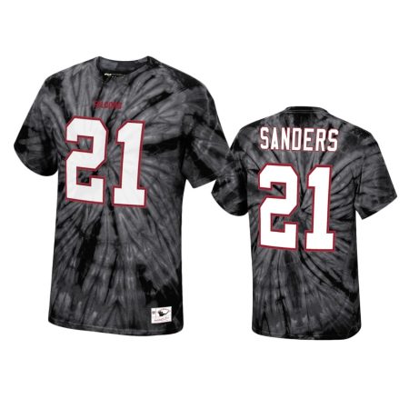 Atlanta Falcons Deion Sanders Black Tie-Dye T-Shirt