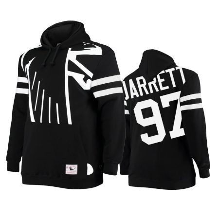 Atlanta Falcons Grady Jarrett Black Big Face Historic Logo Fleece Pullover Hoodie