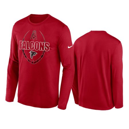 Atlanta Falcons Red Icon Legend Performance Long Sleeve T-Shirt