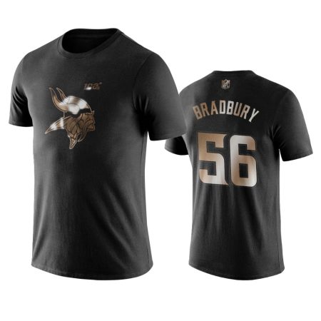 Garrett Bradbury Minnesota Vikings Black Golden 100th Season Name & Number T-Shirt