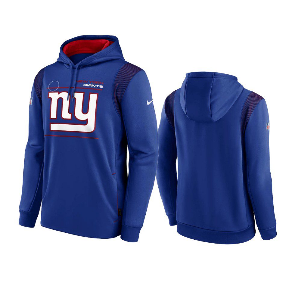 New York Giants Royal Sideline Logo Performance Pullover Hoodie 1 giants royal sideline logo performance hoodie