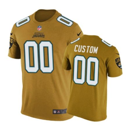 Jacksonville Jaguars #00 Custom Color Rush Nike T-Shirt - Men's