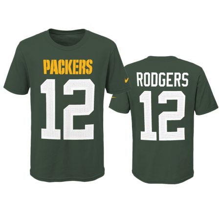 Packers #12 Aaron Rodgers Green Player Pride T-Shirt - Youth