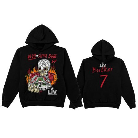 Chiefs Harrison Butker Black Super Bowl LV Halftime Show The Weeknd x Warren Lotas XO Hoodie