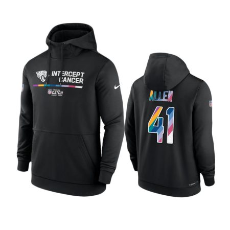Men's Jacksonville Jaguars Josh Allen Black Therma 2022 NFL Crucial Catch Hoodie