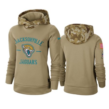 Jacksonville Jaguars Khaki 2019 Salute to Service Therma Pullover Hoodie