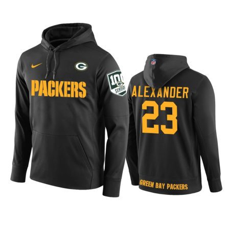 Green Bay Packers Jaire Alexander Black Circuit Wordmark Pullover Hoodie