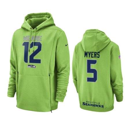 Seattle Seahawks Jason Myers Green Sideline Lockup Hoodie