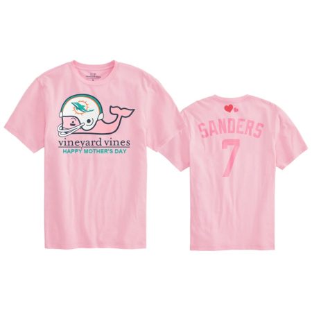 Women's Miami Dolphins Jason Sanders Pink Mother's Day T-Shirt