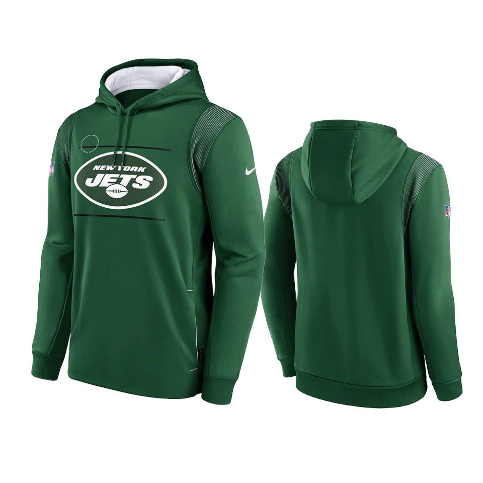 New York Jets Green Sideline Logo Performance Pullover Hoodie 1 jets green sideline logo performance hoodie